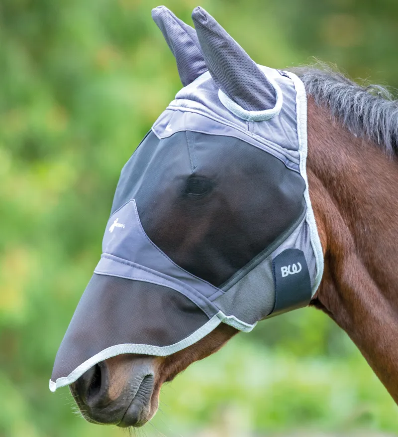 Bridleway Metabug Fly Mask with Ears and Nose Navy
